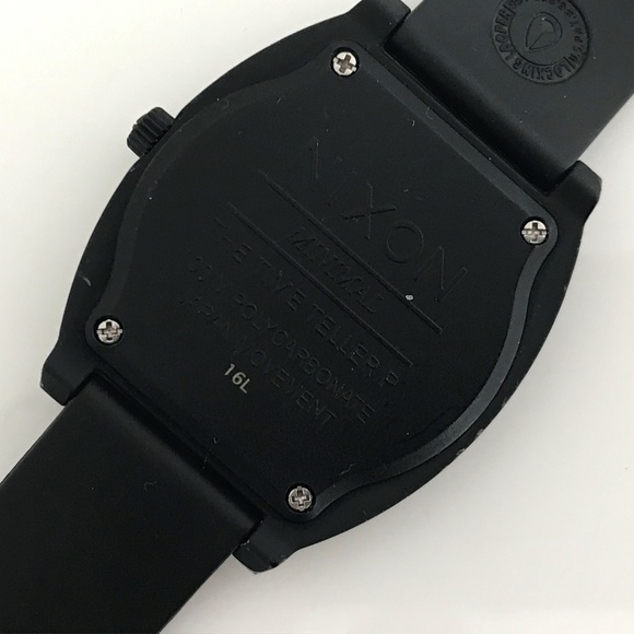 Nixon Minimal Men Watch Black Rubber Band WR 100M - Picture 6 of 8